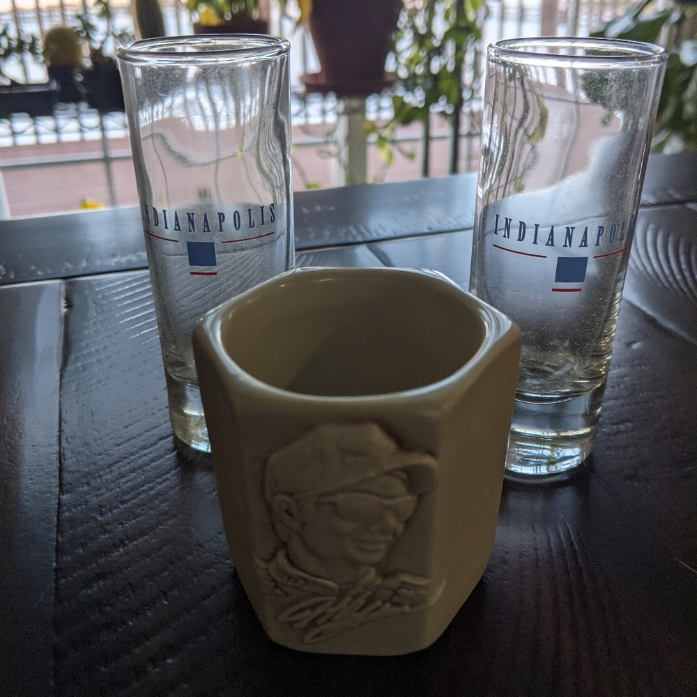 Trio of three Nascar Indianapolis Shotglasses